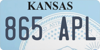 KS license plate 865APL