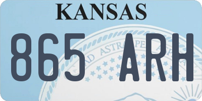 KS license plate 865ARH