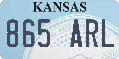KS license plate 865ARL