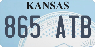 KS license plate 865ATB