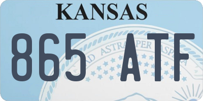 KS license plate 865ATF