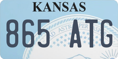 KS license plate 865ATG