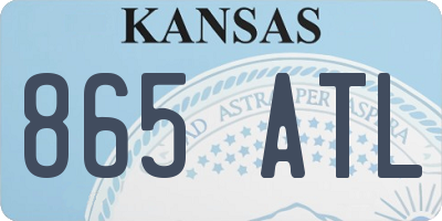 KS license plate 865ATL