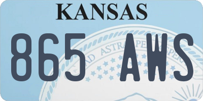 KS license plate 865AWS