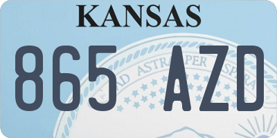 KS license plate 865AZD