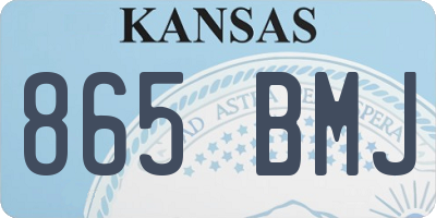 KS license plate 865BMJ