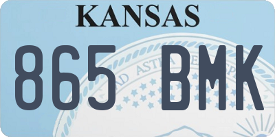 KS license plate 865BMK