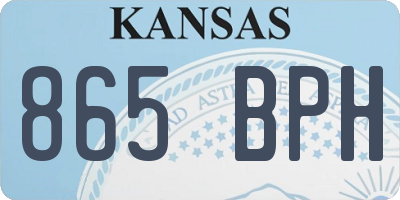 KS license plate 865BPH