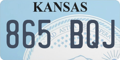 KS license plate 865BQJ