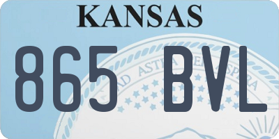 KS license plate 865BVL