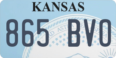 KS license plate 865BVO