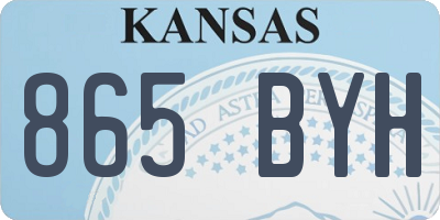 KS license plate 865BYH
