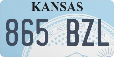 KS license plate 865BZL