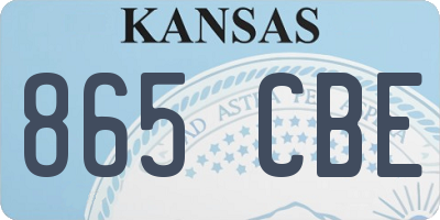 KS license plate 865CBE