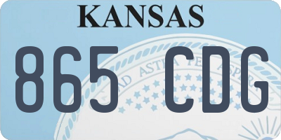 KS license plate 865CDG