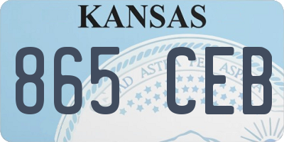 KS license plate 865CEB