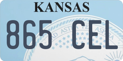 KS license plate 865CEL