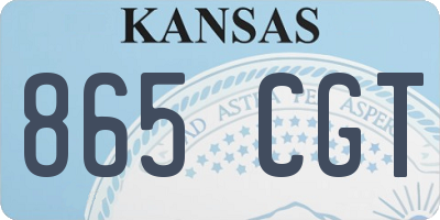KS license plate 865CGT