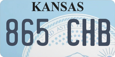 KS license plate 865CHB