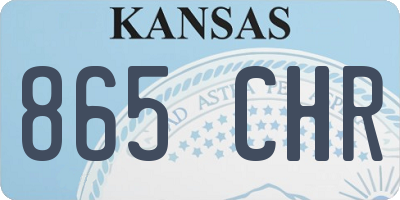 KS license plate 865CHR