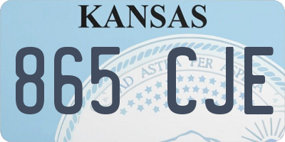KS license plate 865CJE