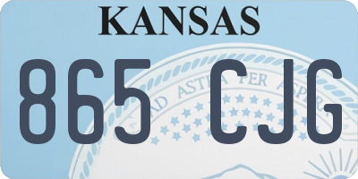KS license plate 865CJG