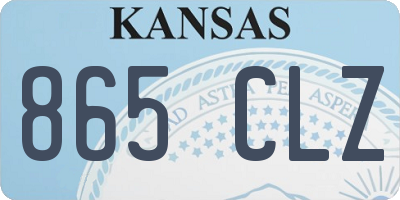 KS license plate 865CLZ