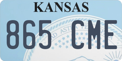 KS license plate 865CME