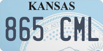 KS license plate 865CML