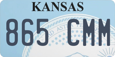 KS license plate 865CMM
