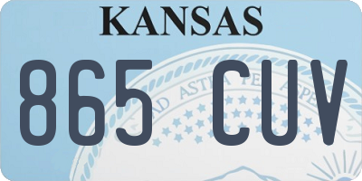 KS license plate 865CUV