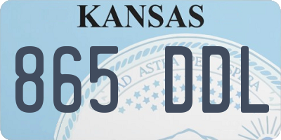 KS license plate 865DDL