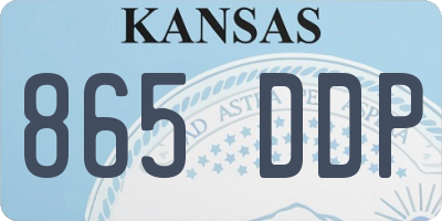 KS license plate 865DDP