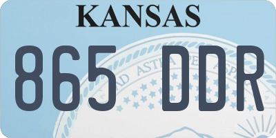 KS license plate 865DDR