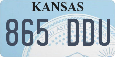 KS license plate 865DDU