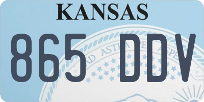 KS license plate 865DDV