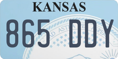 KS license plate 865DDY