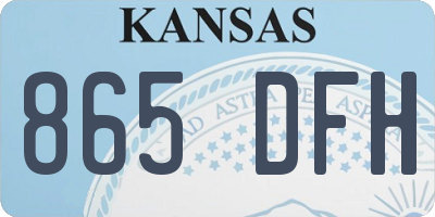 KS license plate 865DFH