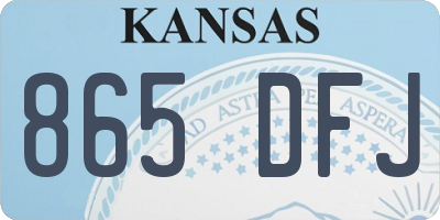 KS license plate 865DFJ