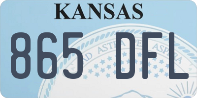 KS license plate 865DFL