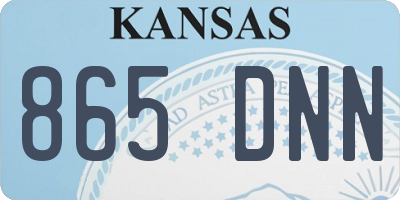 KS license plate 865DNN