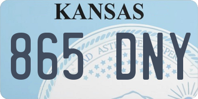 KS license plate 865DNY