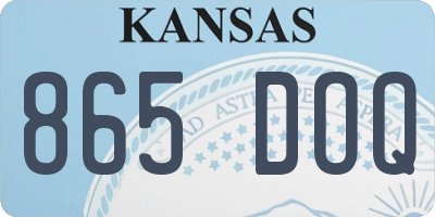 KS license plate 865DOQ