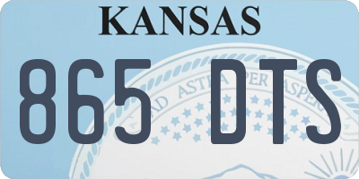 KS license plate 865DTS