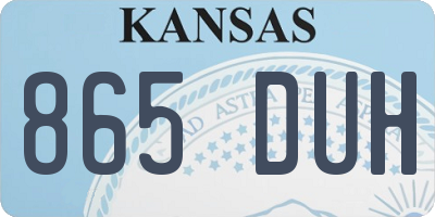 KS license plate 865DUH