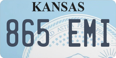 KS license plate 865EMI