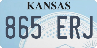 KS license plate 865ERJ
