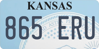 KS license plate 865ERU