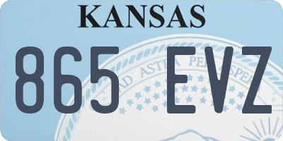 KS license plate 865EVZ