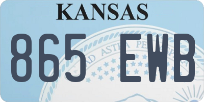 KS license plate 865EWB